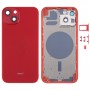 Tillbaka Husskydd med SIM-kortfack och sidoknappar och kameralins för iPhone 13 (röd)