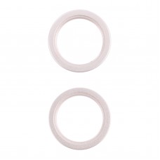 2 PCS Rear Camera Glass Lens Metal Outside Protector Hoop Ring for iPhone 13(White) 