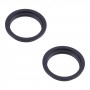 2 st Bakre kamera glaslins metall utanför skyddshoppring för iPhone 13 (svart)