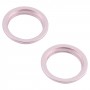 2 st Bastkamera Glaslins Metall Outside Protector Hoop Ring för iPhone 13 (Rosa)
