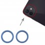 2 шт. Задняя камера Стеклянная объектив Металл наружного протектора Обручальное кольцо для iPhone 13 (синий)