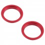 2 stücke hintere kamera glas objektiv metall außen protector hoop ring für iphone 13 (rot)