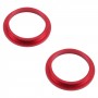 2 יח 'מצלמה אחורית עדשה זכוכית מתכת מחוץ מגן חישוק טבעת עבור iPhone 13 (אדום)