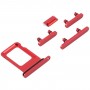 Tarjeta SIM Bandeja + Tarjeta SIM Tray + Llaves laterales para iPhone 13 (rojo)