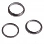 3 st Bastkamera Glaslins Metall Outside Protector Hoop Ring för iPhone 13 Pro Max (Svart)