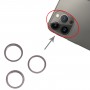 3 ks Zadní fotoaparát Skleněné objektivy kovové venkovní ochranný obručový kroužek pro iPhone 13 Pro Max (černá)