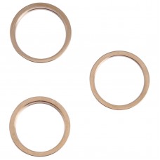 3 pezzi Camera Posteriore Lente in vetro Metallo esterno protettore anello di cerchio per iPhone 13 Pro Max (oro)