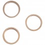 3 יח 'מצלמה אחורית זכוכית עדשה מתכת מחוץ מגן חישוק טבעת עבור iPhone 13 Pro מקס (זהב)