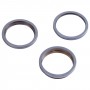 3 шт. Задняя камера Стеклянный объектив Металл наружного протектора Обручальное кольцо для iPhone 13 Pro Max (синий)