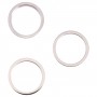 3 pezzi Camera posteriore Obiettivo in vetro Metallo Esterno di protezione anello di cerchio per iPhone 13 Pro Max (bianco)