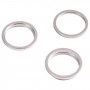 3 pezzi Camera posteriore Obiettivo in vetro Metallo Esterno di protezione anello di cerchio per iPhone 13 Pro Max (bianco)