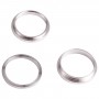 3 st Bastkamera Glasslins Metall Utomhus Skydd Ring för iPhone 13 Pro Max (Vit)