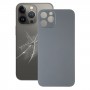 Facile sostituzione Grande foro per fotocamera Cover posteriore in vetro per iPhone 13 Pro (nero)
