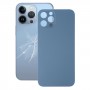 Facile sostituzione Grande foro per fotocamera in vetro coperchio della batteria posteriore per iPhone 13 Pro (blu)