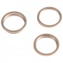 3 kpl Takakameran lasin linssi metalli ulkona Protector Hoop Rengas iPhone 13 Pro (kulta)