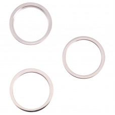 3 st Bastkamera Glaslins Metal Utomhus Skyddshopp Ring för iPhone 13 Pro (White)