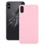 Easy Replacement Big Camera Hole Glass Back Battery Cover for iPhone X / XS(Pink)