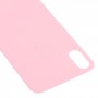 Enkel ersättning Big Camera Hole Glass Back Batteriluckor för iPhone X / Xs (rosa)