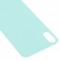 Snadná náhrada Velký fotoaparátový otvor sklo zadní kryt baterie pro iPhone X / XS (zelená)