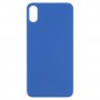Easy Replacement Big Camera Hole Glass Back Battery Cover for iPhone X / XS(Blue)
