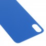 Easy Ersatz Big Kamera-Lochglas-Backbatterieabdeckung für iPhone X / XS (blau)