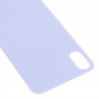 Enkel ersättning Big Camera Hole Glass Back Batteritack för iPhone X / Xs (lila)