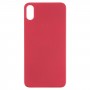 Easy Replacement Big Camera Hole Glass Back Battery Cover for iPhone X / XS(Red)