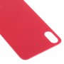 Helppo korvaaminen iso kameran reikä lasi takaisin akun kansi iPhone X / XS (punainen)