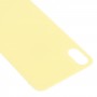 Enkel ersättning Big Camera Hole Glass Back Batteritack för iPhone X / Xs (gul)