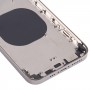 Материал от неръждаема стомана назад капак на корпуса с външен вид имитация на ip13 pro за iPhone XR (черен)