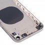 Крышка заднего корпуса из нержавеющей стали с внешним видом IP13 Pro для iPhone XR (черный)
