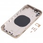 Stainless Steel Material Back Housing Cover with Appearance Imitation of iP13 Pro for iPhone XR(Gold)