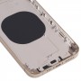 უჟანგავი ფოლადის მასალის უკან საბინაო საფარი გამოჩენა იმიტაცია IP13 Pro for iPhone XR (ოქრო)