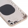Материал от неръждаема стомана назад капак на корпуса с външен вид имитация на IP13 Pro за iPhone XR (злато)
