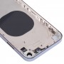 Материал от неръждаема стомана назад капак на корпуса с външен вид имитация на IP13 Pro за iPhone XR (син)