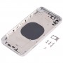 Materiał ze stali nierdzewnej Back House Cover z wyglądzie Imitacja IP13 Pro dla iPhone XR (White)