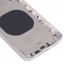 უჟანგავი ფოლადის მასალა უკან საბინაო საფარი გამოჩენა იმიტაცია IP13 Pro for iPhone XR (თეთრი)