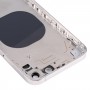 Edelstahlmaterial Rückseite Gehäuseabdeckung mit Erscheinungsbild Nachahmung von IP13 Pro für iPhone XR (weiß)