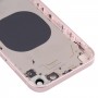 Couvercle de boîtier arrière avec apparence imitation d'IP13 pour iPhone XR (rose)