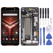 LCD Screen and Digitizer Full Assembly with Frame for Asus ROG Phone ZS600KL Z01QD (Black)