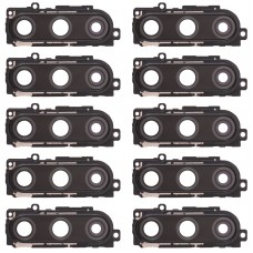 Tapa de lentes de cámara de 10 PCS para Huawei Disfruta 10 (Negro)