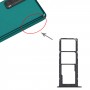 Vassoio della scheda SIM + vassoio della scheda SIM + vassoio della scheda micro SD per Huawei Y7A (nero)