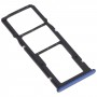 SIM-Karten-Tablett + SIM-Karten-Tablett + Micro SD-Karten-Tablett für Huawei Y5p (blau)