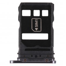 SIM-kártya tálca + NM kártya tálca a Huawei P40 Pro + (fekete) számára