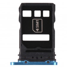 Tarjeta SIM Tray + NM Tarjeta Bandeja para Huawei P40 Pro + (Azul)