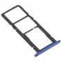 Vassoio della scheda SIM + vassoio della scheda SIM + vassoio della scheda micro SD per onore 8s (blu)