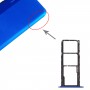 Vassoio della scheda SIM + vassoio della scheda SIM + vassoio della scheda micro SD per onore 8s (blu)