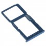 SIM-Karten-Tablett + SIM-Karten-Tablett / Micro SD-Karten-Tablett für Huawei Nova 4e (blau)