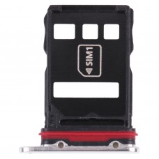 SIM-Karten-Tablett + NM-Kartenablage für Huawei Mate 40 Pro + (Silber)