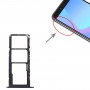 Vassoio della scheda SIM + vassoio della scheda SIM + vassoio della scheda micro SD per Huawei Y6 Prime (2018) (nero)